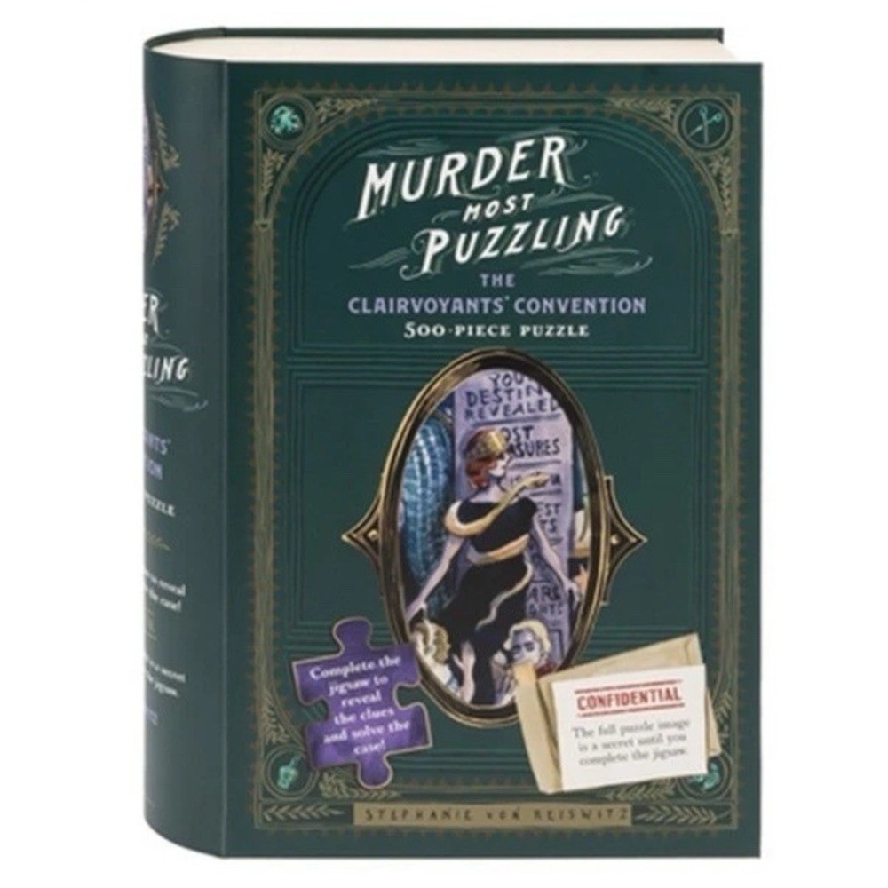 Murder Most Puzzling Clairvoyants Convention 500 Piece Mystery Puzzle Game
